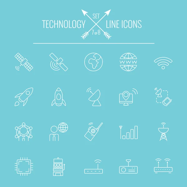 Conjunto de iconos de tecnología . — Vector de stock