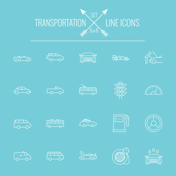 Juego de iconos de transporte. — Vector de stock