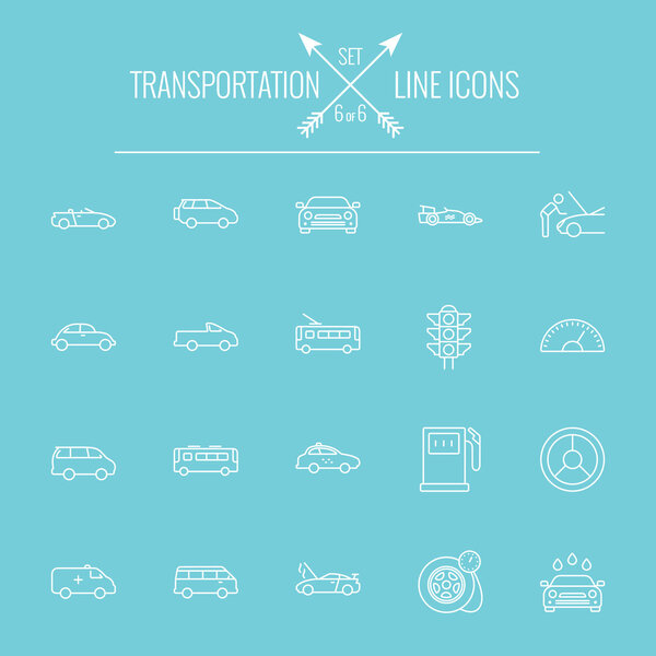 Transportation icon set.