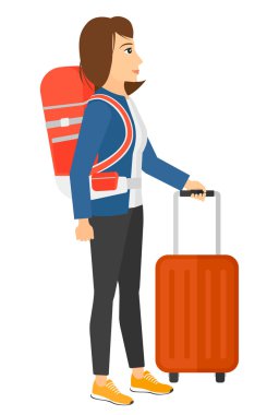 Kadın bzckpack ve evrak çantası.