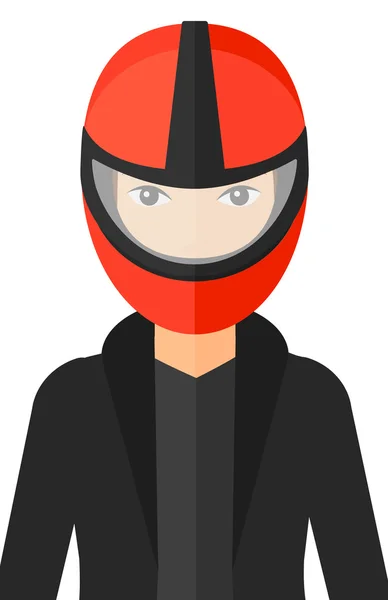 Woman in biker helmet. — Stock Vector