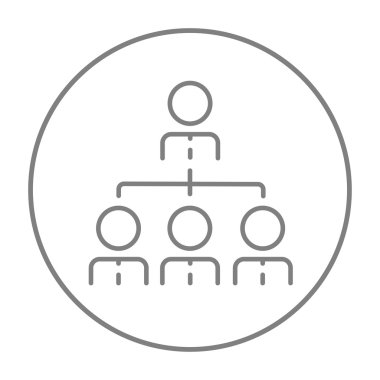 iş takımı satırı simgesi.