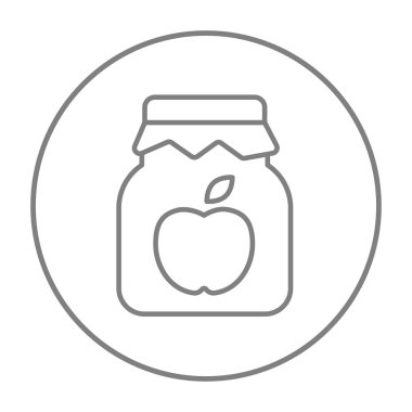 Elma reçel kavanoz satırı simgesi.