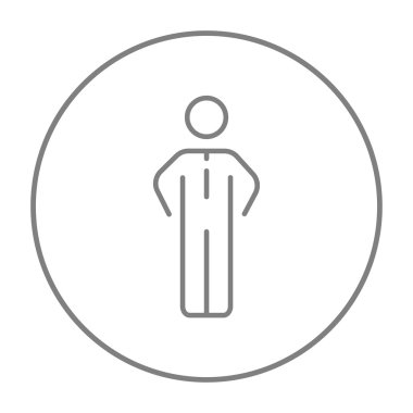 İş adamı ayakta satırı simgesi.