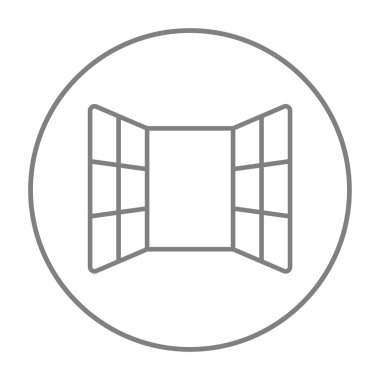 Open windows line icon.