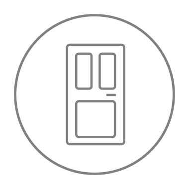 Front door line icon.