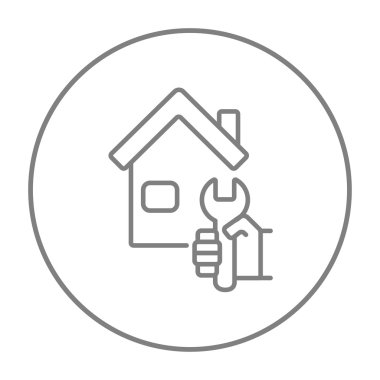 House repair line icon.