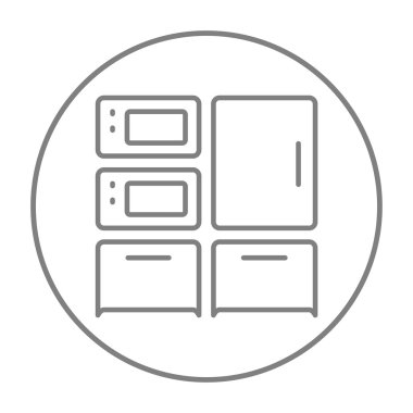 Household appliances line icon.