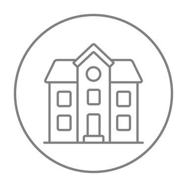 İki katlı müstakil ev satırı simgesi.