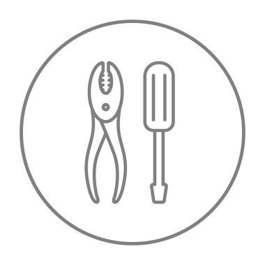 Tornavida pense satırı simgesi ile.