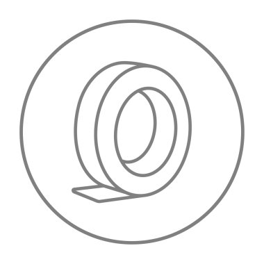 Rulo yapışkan bant satırı simgesi.