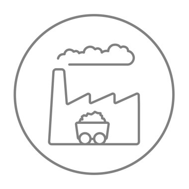 Fabrika çizgisi simgesi.