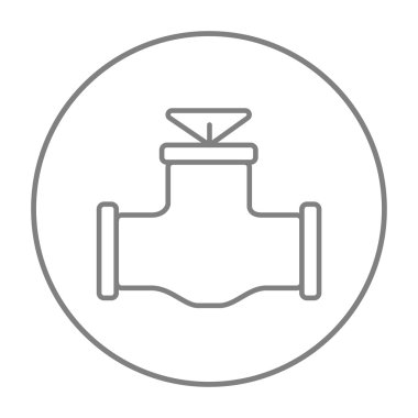 Gaz boru Vana satırı simgesi.