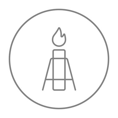 Gaz fişeği satırı simgesi.