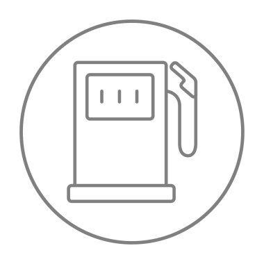 Benzin istasyonu satırı simgesi.