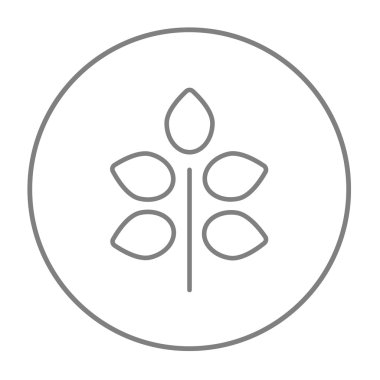 Şube ile yaprakları satırı simgesi.