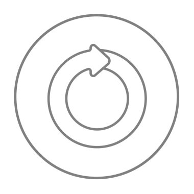 Dairesel ok satırı simgesi.