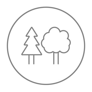 Ağaçlar satırı simgesi.