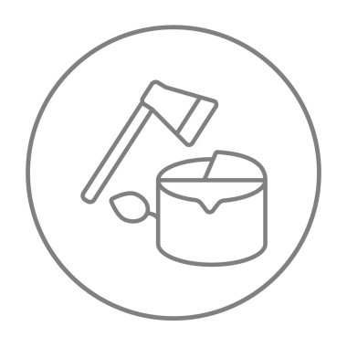 Ormansızlaşma satırı simgesi.