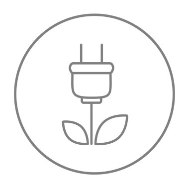 Eko yeşil enerji satırı simgesi.