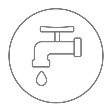 Musluk su damla satırı simgesi.