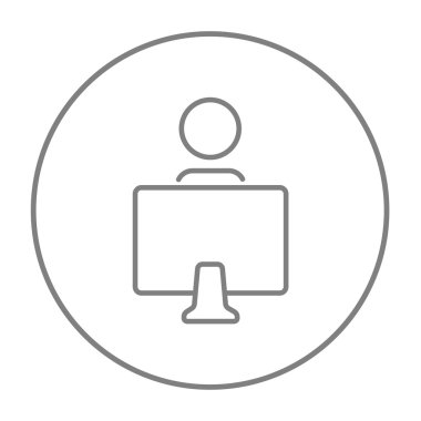 Çevrimiçi eğitim hattı simgesi.