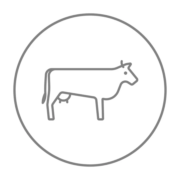 Icône ligne vache. — Image vectorielle