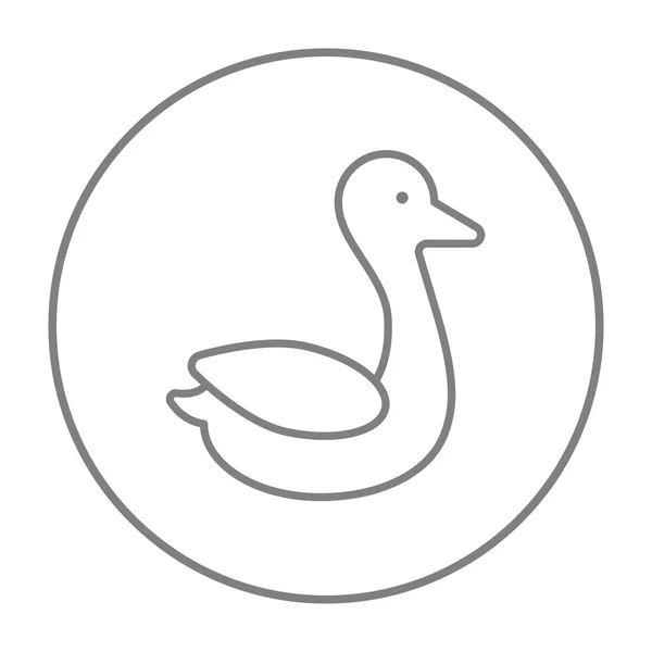 Línea de pato icono . — Vector de stock