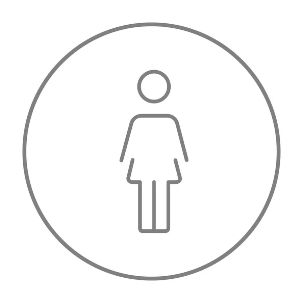 Zakelijke vrouw lijn pictogram. — Stockvector