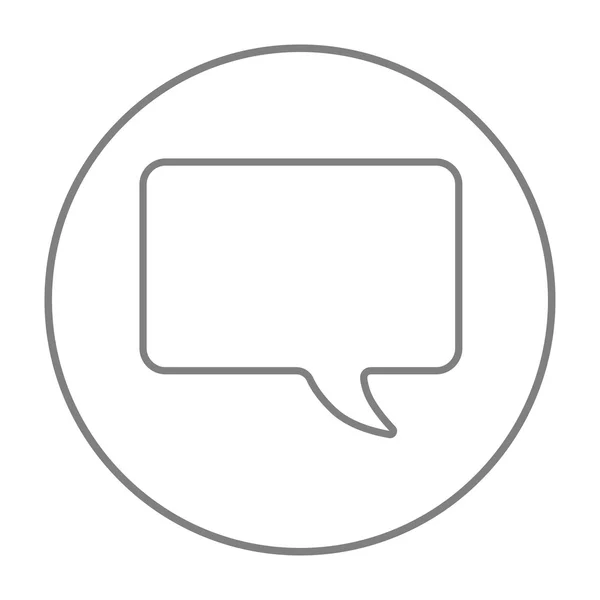 Empty speech square line icon. — Stock vektor