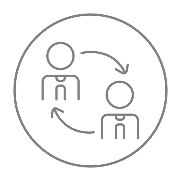 Staff turnover line icon. — Stockový vektor