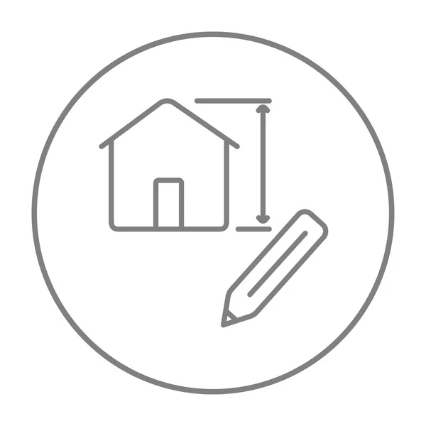 House design line icon. — ストックベクタ