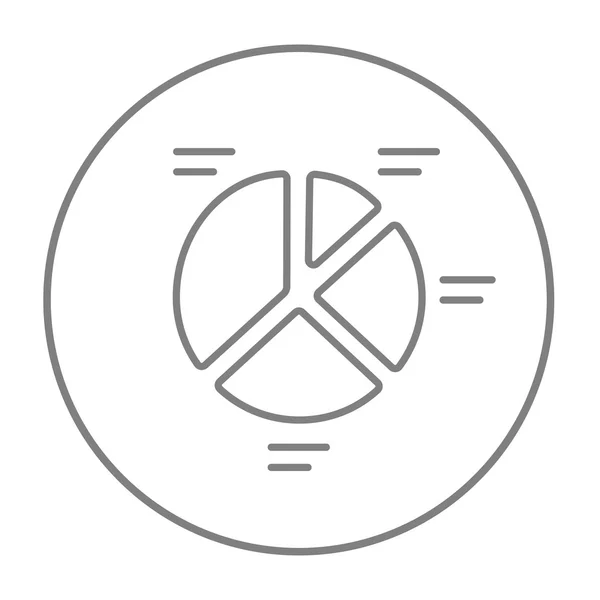 Cirkeldiagram ikon. — Stock vektor