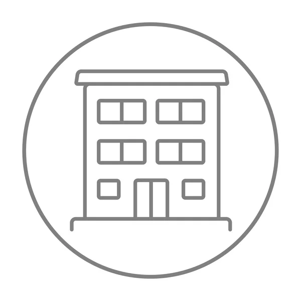 Residentiële gebouwen lijn pictogram. — Stockvector