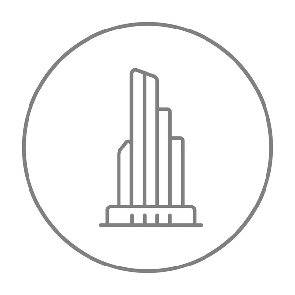 Rascacielos edificio de oficinas icono de la línea . — Vector de stock