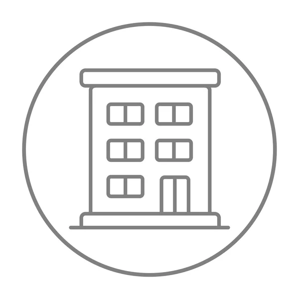 Residential buildings line icon. — Stock Vector