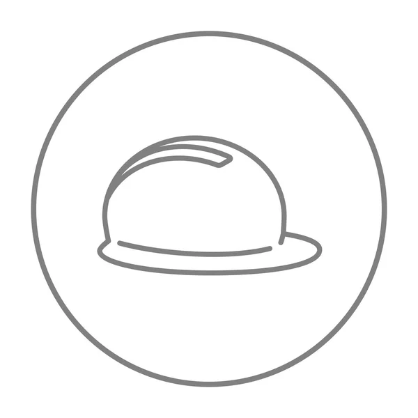 Icono de línea de sombrero duro. — Archivo Imágenes Vectoriales