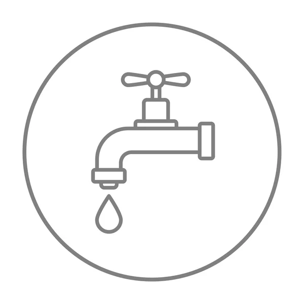 Tropfender Wasserhahn mit Dropline-Symbol. — Stockvektor