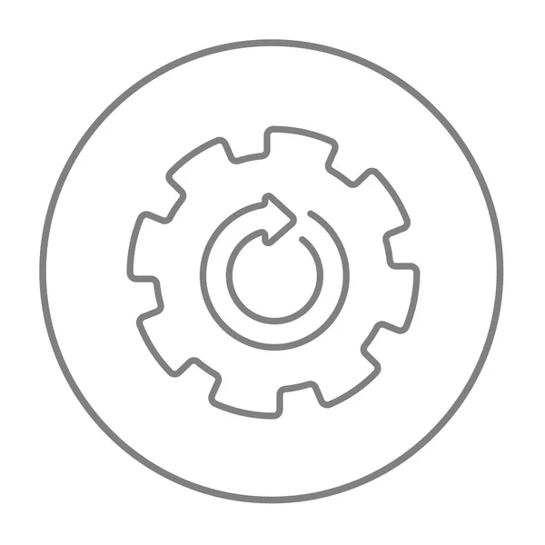 Gear wheel with arrow line icon. — Stock Vector