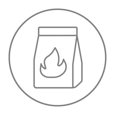 Take-away yemekler paket satırı simgesi.