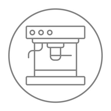 Kahve makinesi çizgisi simgesi.