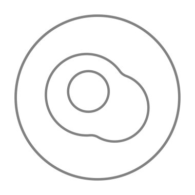 Kızarmış yumurta satırı simgesi.