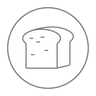 Yarım ekmek satırı simgesi.