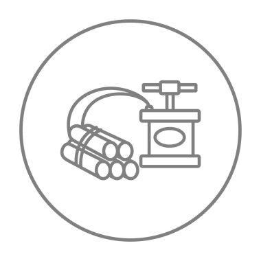 Dinamit ve fünye satırı simgesi.