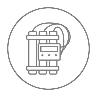 Dinamit ve fünye satırı simgesi.