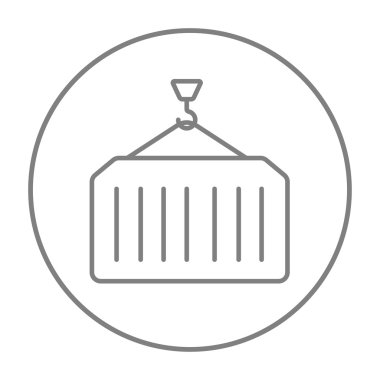 Kargo konteyner satırı simgesi.