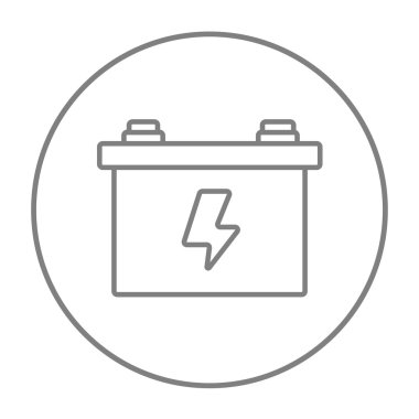 Araba pil çizgisi simgesi.