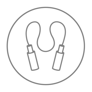 Jumping rope line icon.