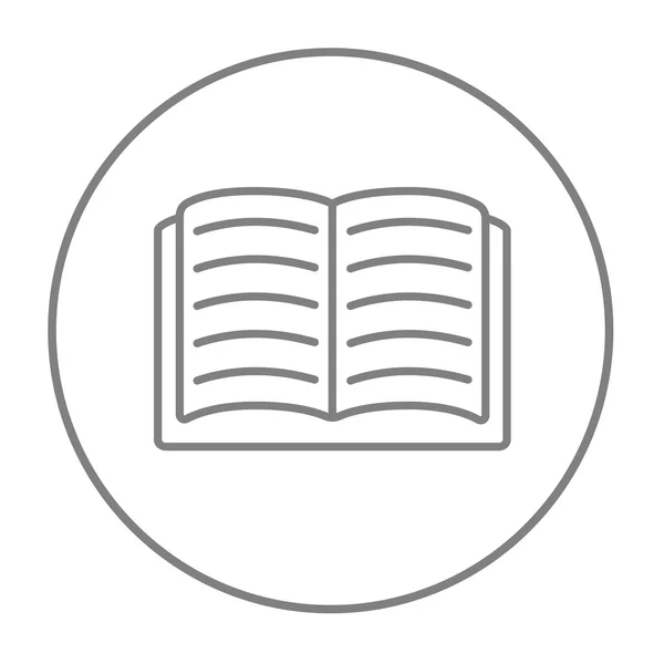 Abrir icono de línea de libro. — Archivo Imágenes Vectoriales