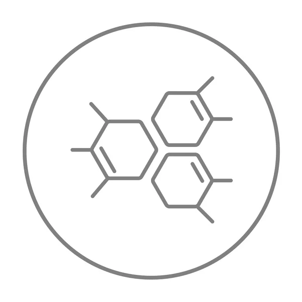 Иконка линии химической формулы . — стоковый вектор